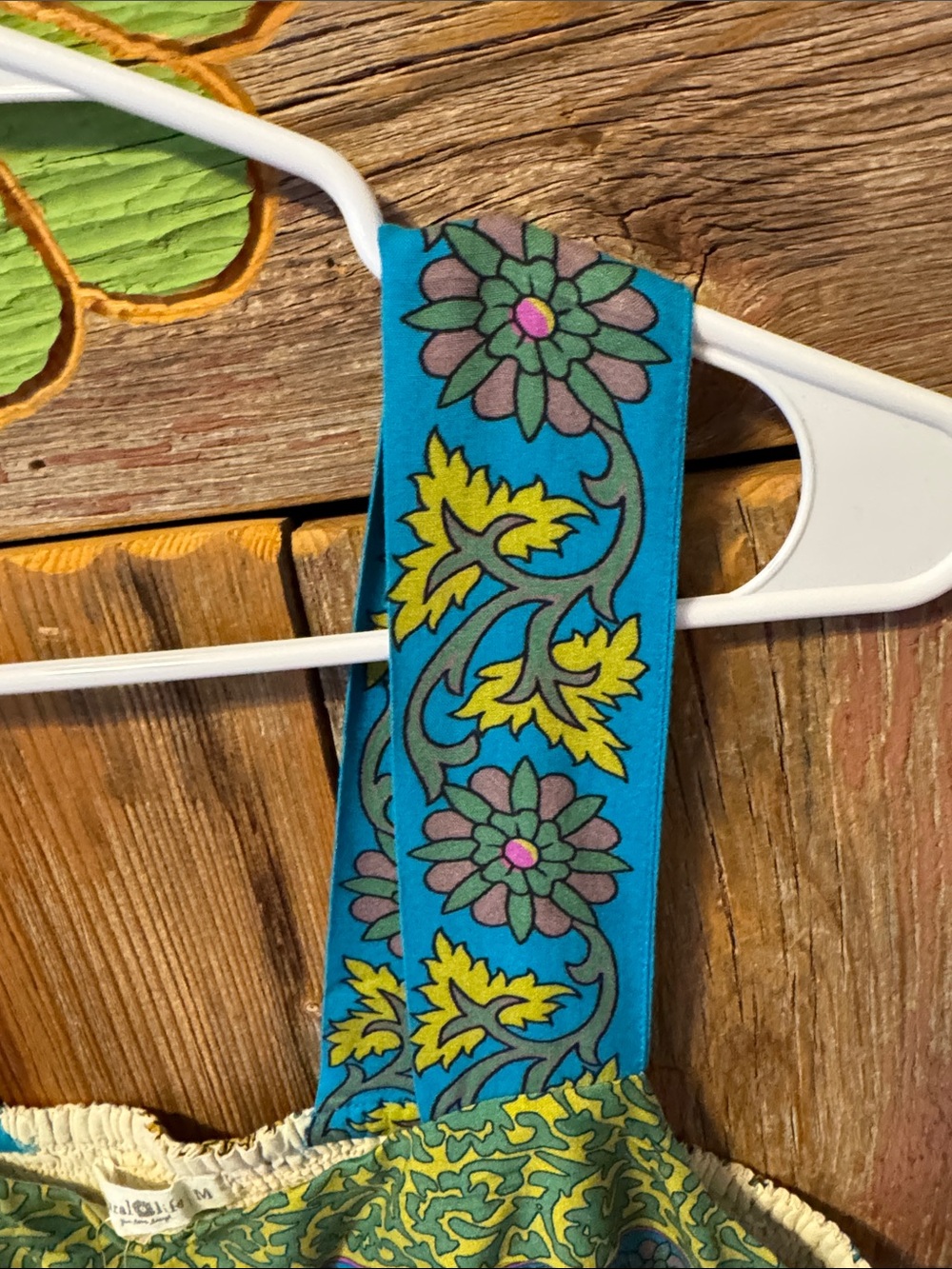Natural Life Medium Blue, green, gold Floral Boho Sundress, New! - Picture 8 of 16